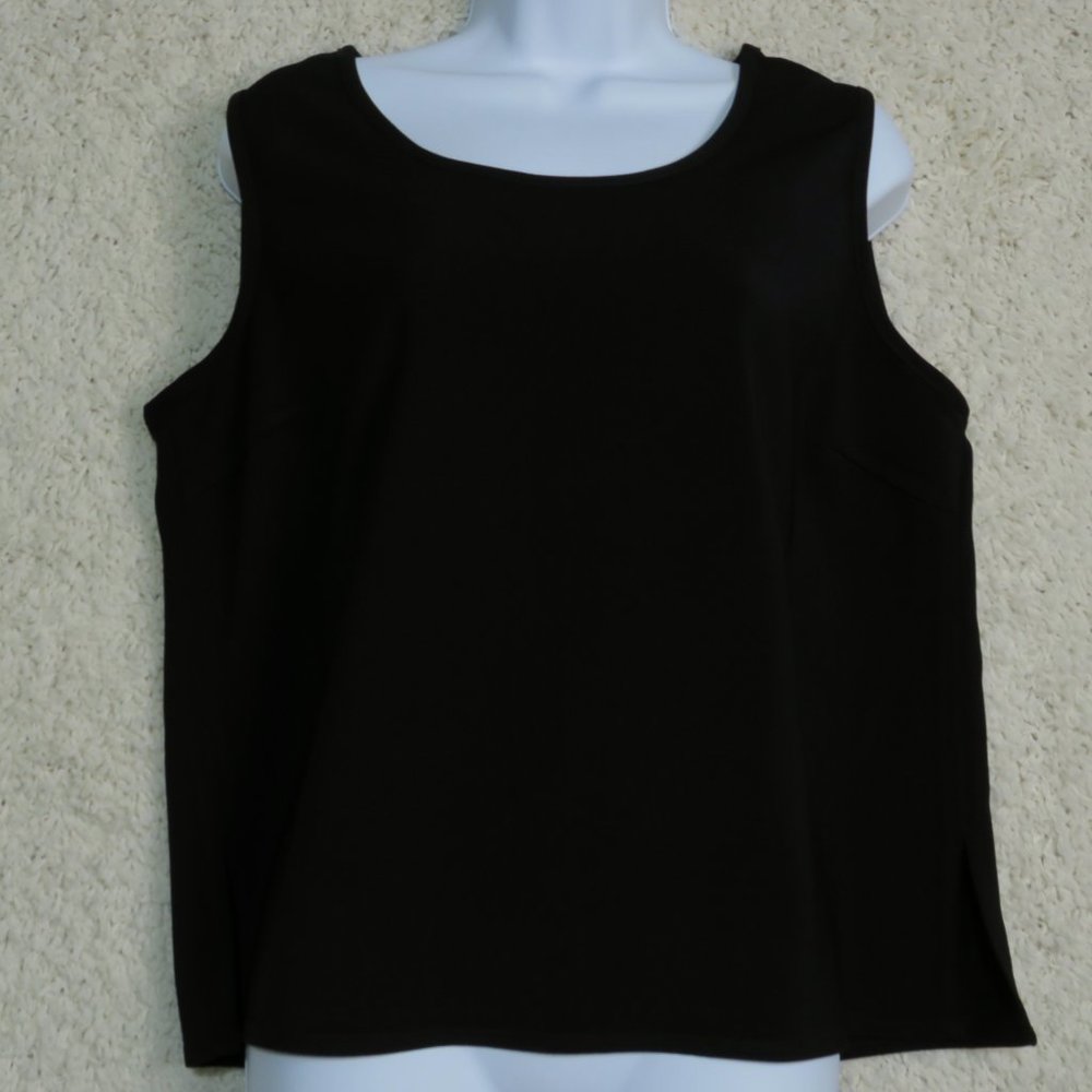 CARISSIMO* Women's Sleeveless Boat Neck Pullover Blouse‎ Size~ 12